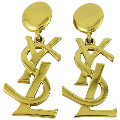 black ysl earrings|YSL earrings for sale.